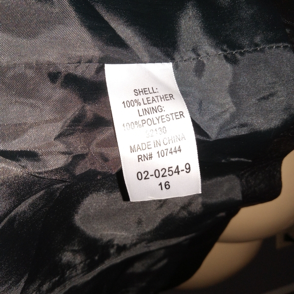 JESSICA LONDON OPEN LEATHER JACKET SZ 16 - Picture 9 of 10